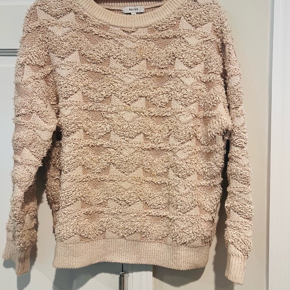 Reiss - Otto Textured Cream Sweater/Jumper - Picture 3 of 7